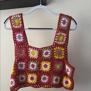 Colorful Crochet Women's Top